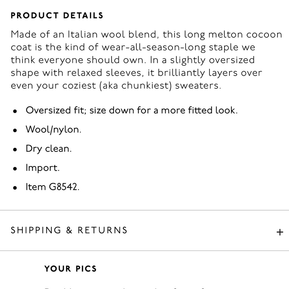 Madewell Altas Cocoon Coat - Picture 8 of 8